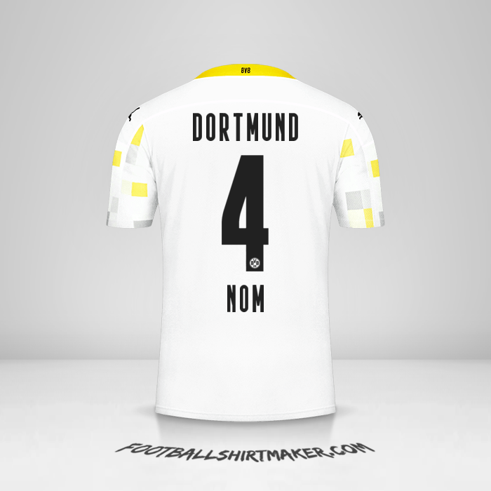 Maillot Borussia Dortmund 2020/21 Troisième -  nom - 4