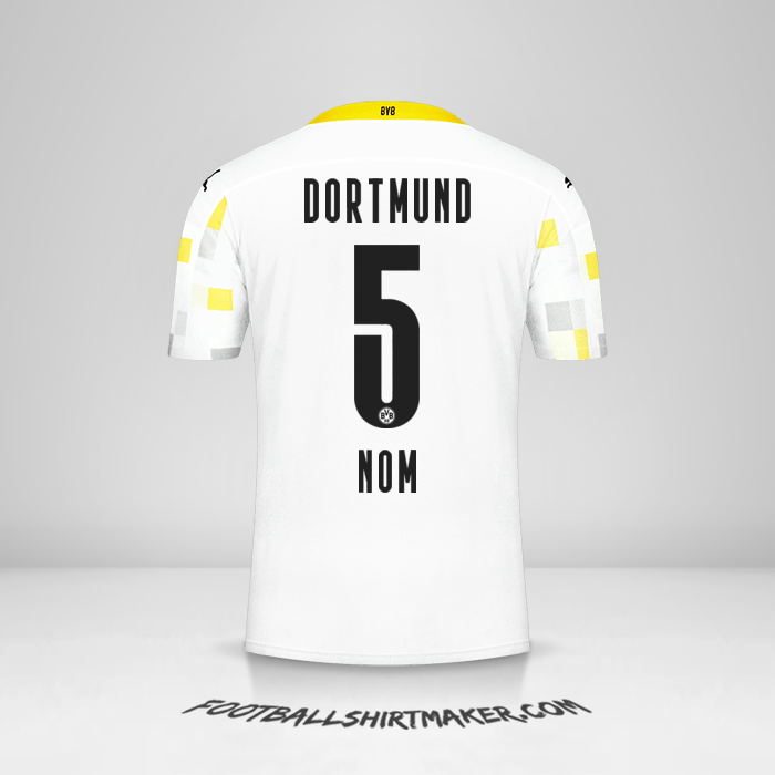 Maillot Borussia Dortmund 2020/21 Troisième -  nom - 5