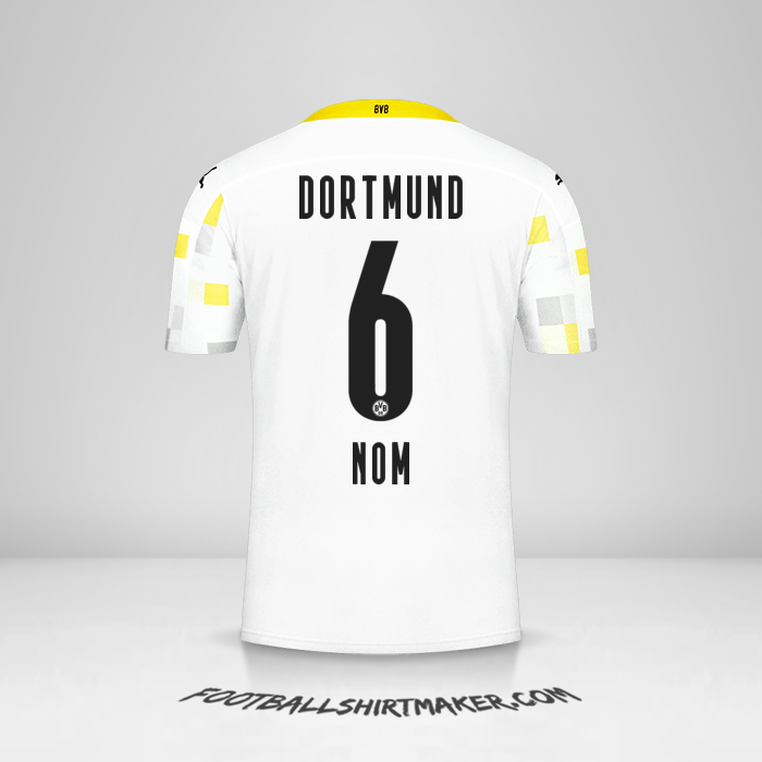Maillot Borussia Dortmund 2020/21 Troisième -  nom - 6