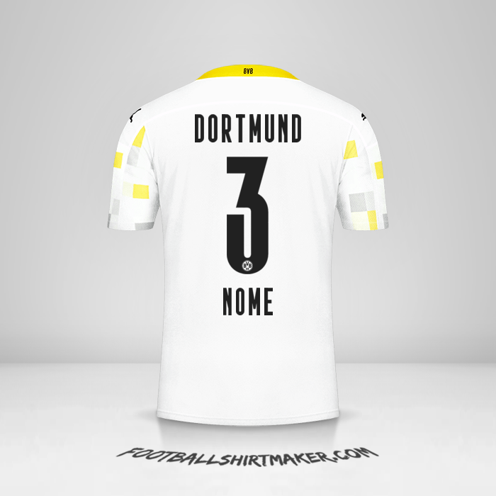 Camisola Borussia Dortmund 2020/21 Terceira -  nome - 3