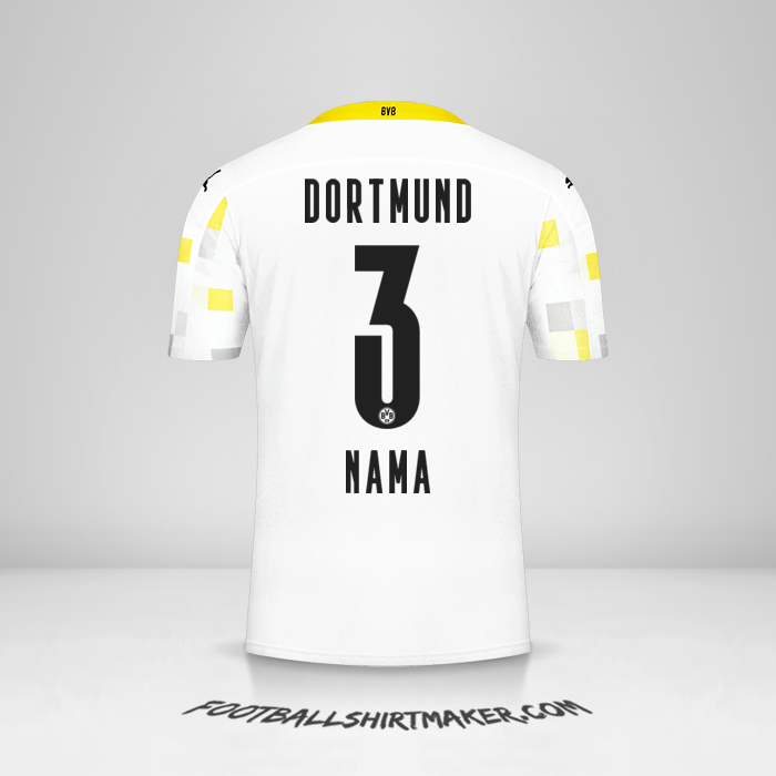 Jersey Borussia Dortmund 2020/21 Ketiga -  nama - 3