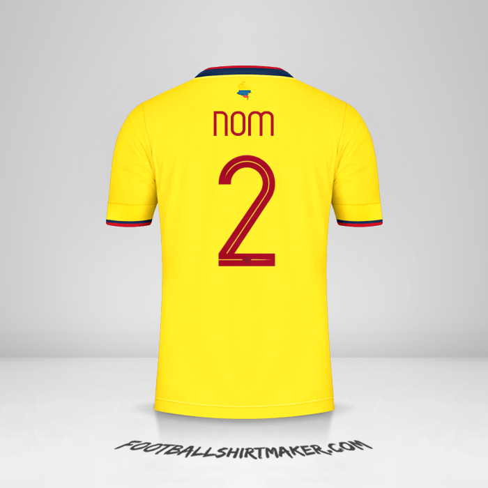 Maillot Colombie 2021 -  nom - 2