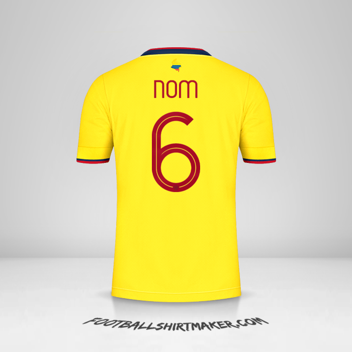 Maillot Colombie 2021 -  nom - 6