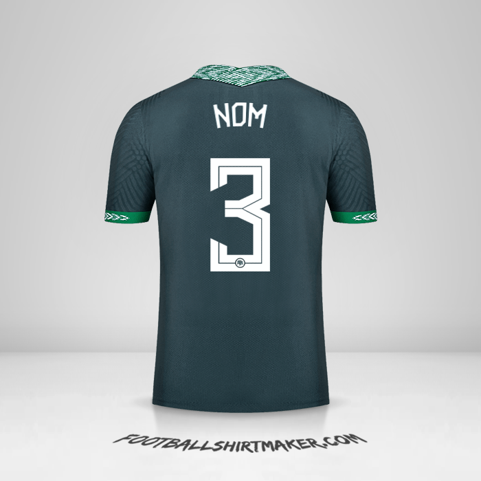 Maillot Nigéria 2020/21 Extérieur -  nom - 3