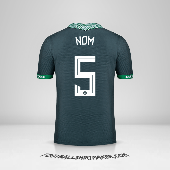 Maillot Nigéria 2020/21 Extérieur -  nom - 5