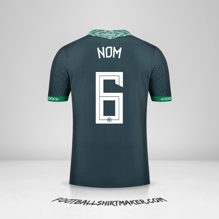 Maillot Nigéria 2020/21 Extérieur -  nom - 6