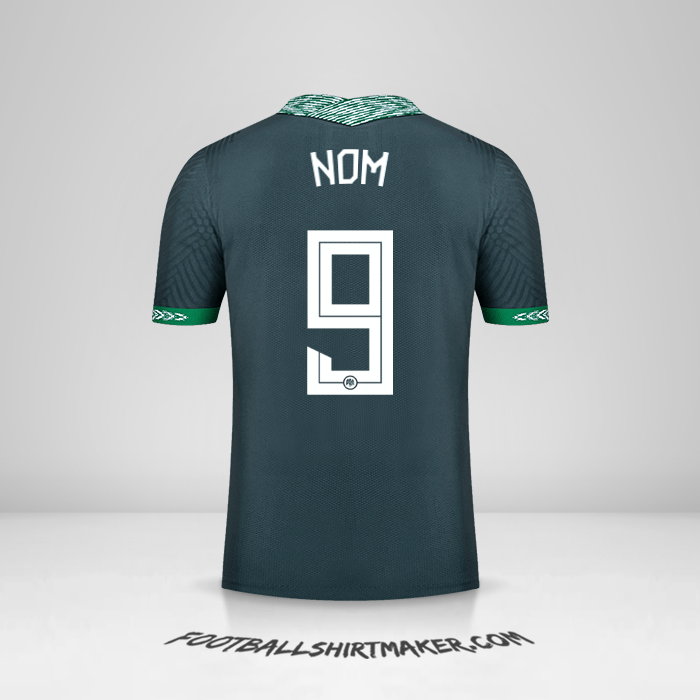 Maillot Nigéria 2020/21 Extérieur -  nom - 9