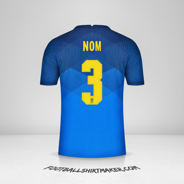 Maillot Brésil 2020/21 Extérieur -  nom - 3