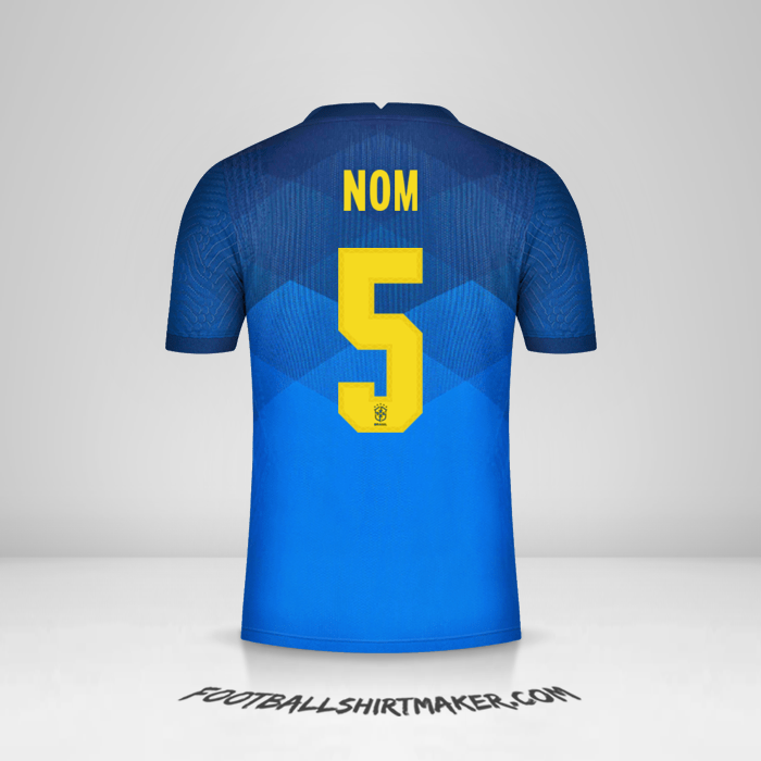 Maillot Brésil 2020/21 Extérieur -  nom - 5
