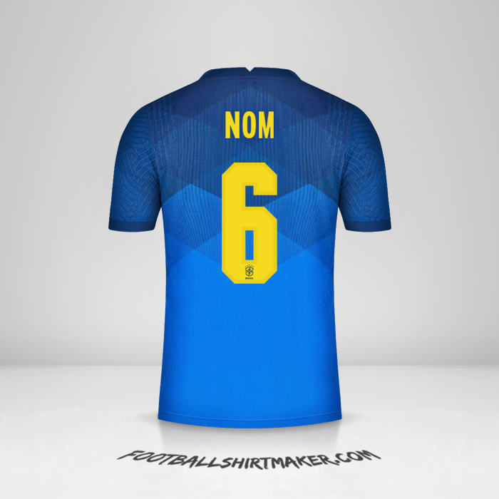 Maillot Brésil 2020/21 Extérieur -  nom - 6