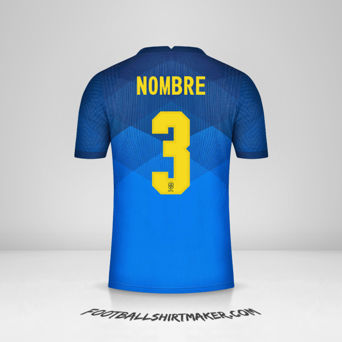 Jersey Brasil 2020/21 Visita -  nombre - 3