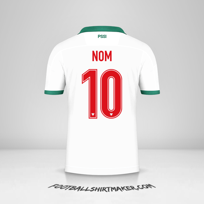 Maillot Indonésie 2020/21 Extérieur -  nom - 10