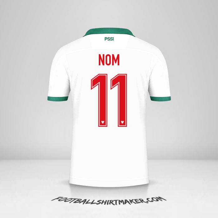 Maillot Indonésie 2020/21 Extérieur -  nom - 11