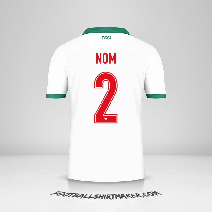 Maillot Indonésie 2020/21 Extérieur -  nom - 2