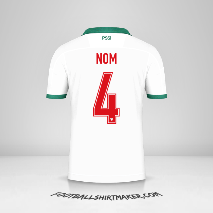 Maillot Indonésie 2020/21 Extérieur -  nom - 4