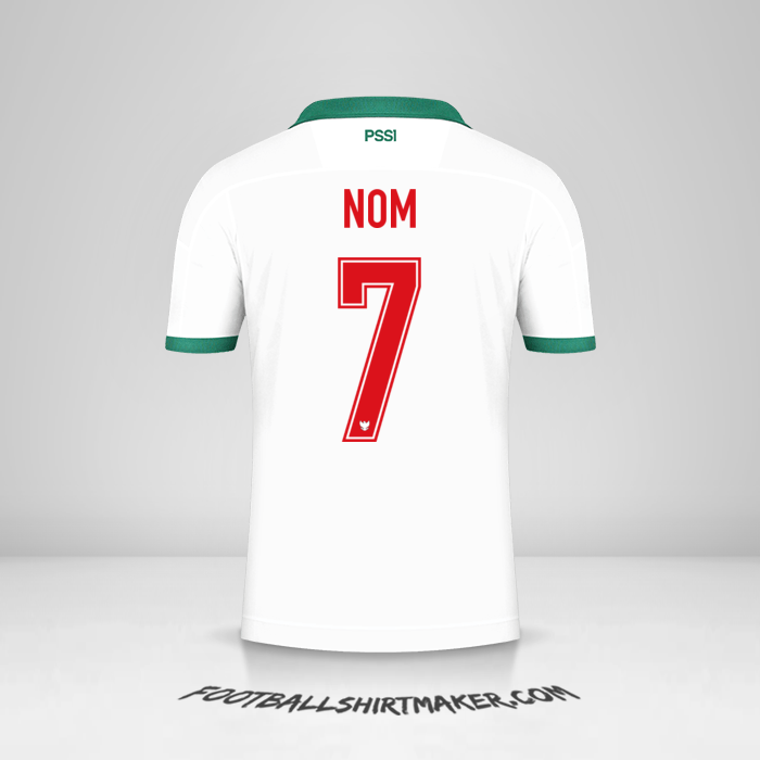 Maillot Indonésie 2020/21 Extérieur -  nom - 7