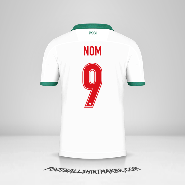 Maillot Indonésie 2020/21 Extérieur -  nom - 9