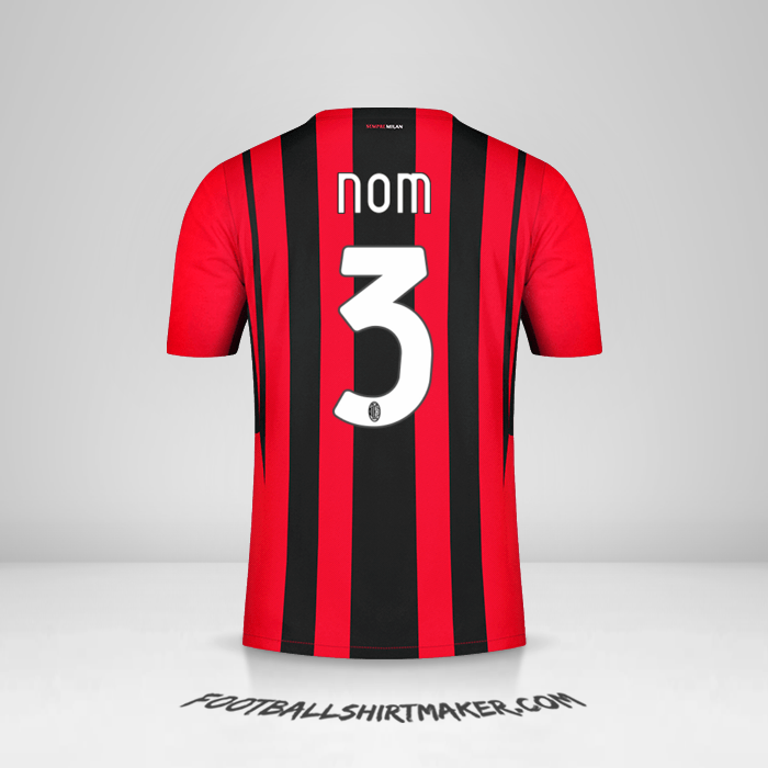 Maillot AC Milan 2021/2022 -  nom - 3