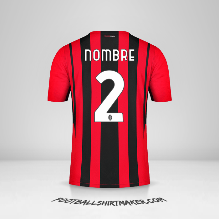 Jersey AC Milan 2021/2022 -  nombre - 2