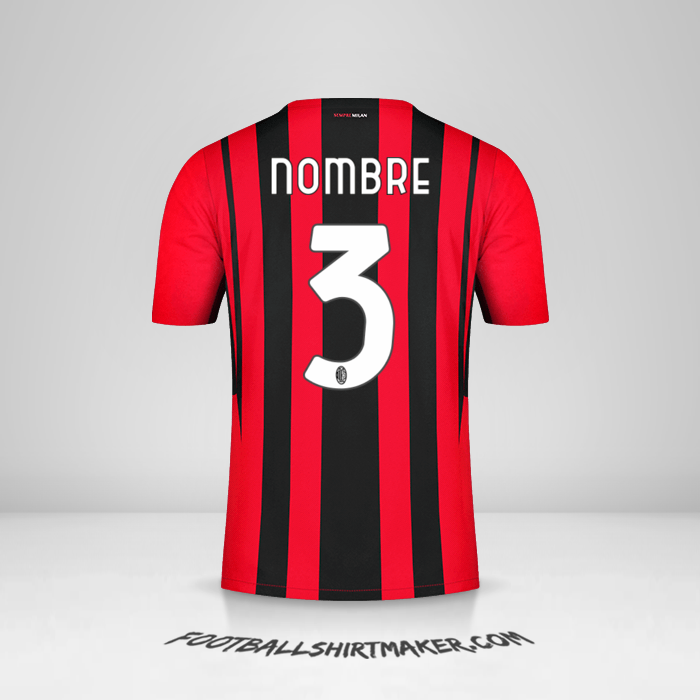 Jersey AC Milan 2021/2022 -  nombre - 3