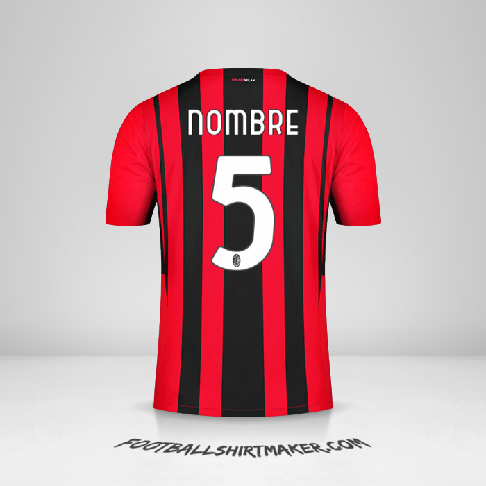 Jersey AC Milan 2021/2022 -  nombre - 5