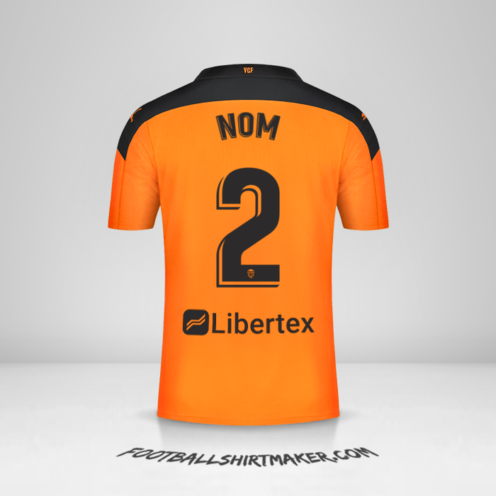 Maillot Valencia CF 2020/21 Extérieur -  nom - 2