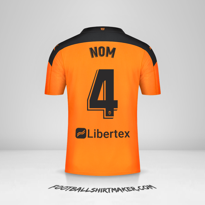 Maillot Valencia CF 2020/21 Extérieur -  nom - 4