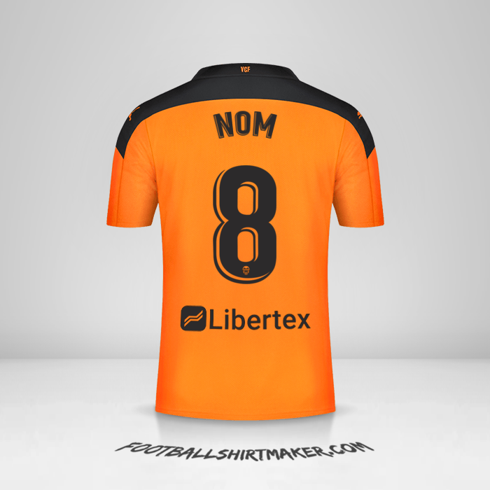 Maillot Valencia CF 2020/21 Extérieur -  nom - 8
