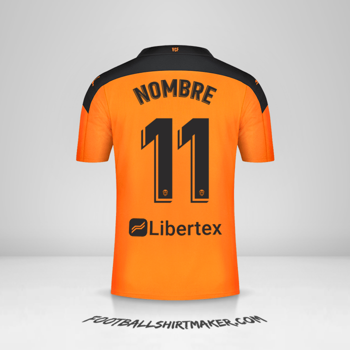 Camiseta Valencia CF 2020/21 Visita -  nombre - 11