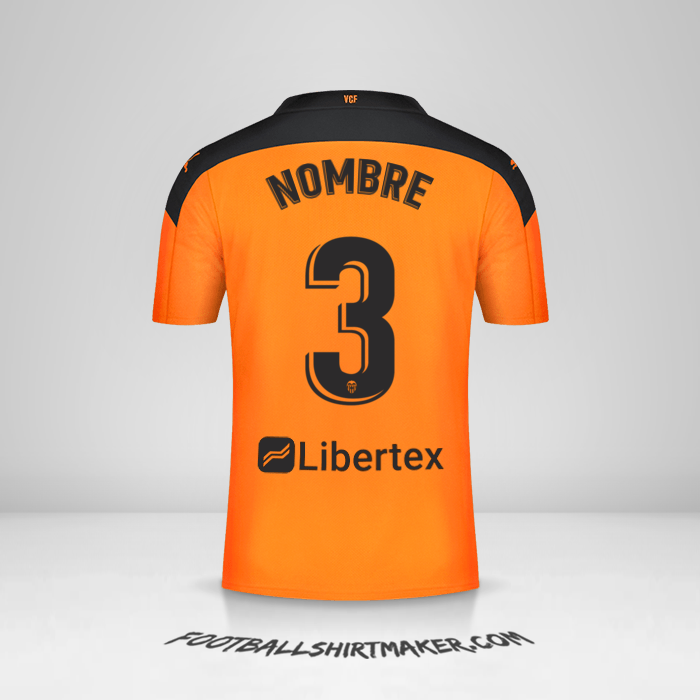 Jersey Valencia CF 2020/21 Visita -  nombre - 3