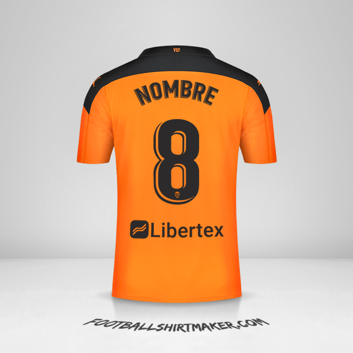 Jersey Valencia CF 2020/21 Visita -  nombre - 8
