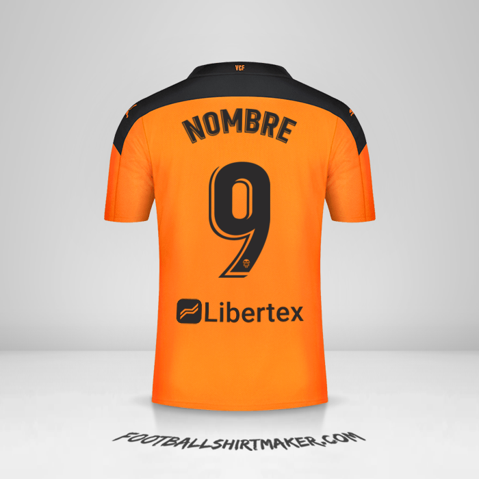 Camiseta Valencia CF 2020/21 Visita -  nombre - 9