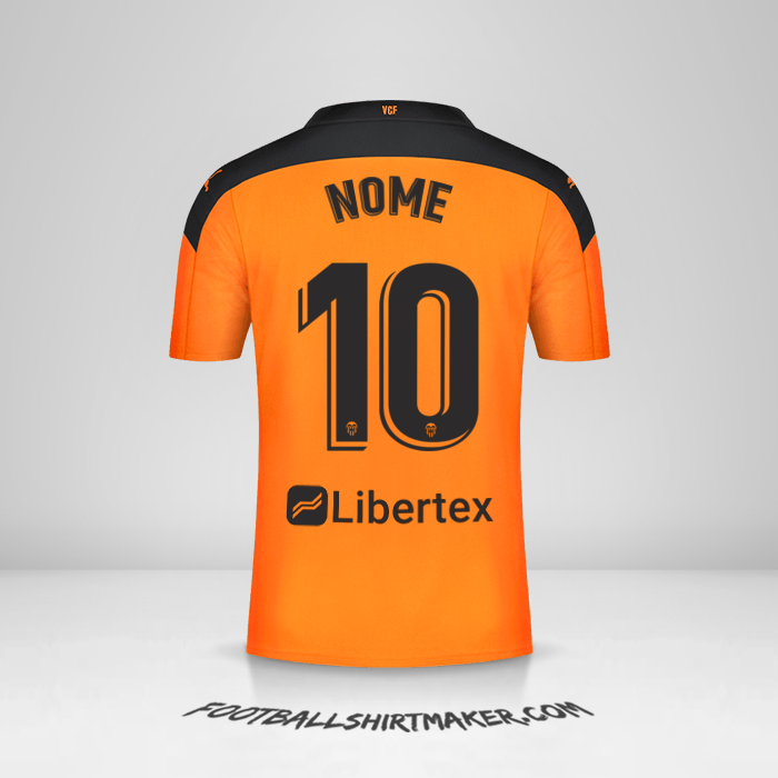 Maglia Valencia CF 2020/21 Seconda -  nome - 10