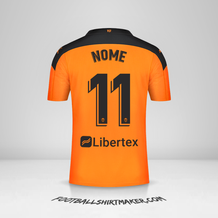 Maglia Valencia CF 2020/21 Seconda -  nome - 11