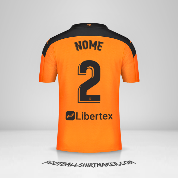 Camisola Valencia CF 2020/21 Alternativa -  nome - 2