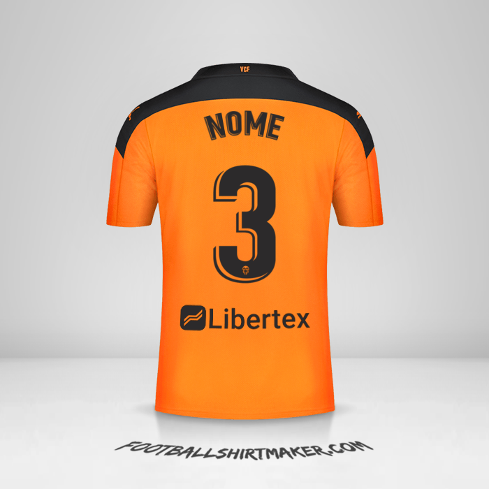 Camisola Valencia CF 2020/21 Alternativa -  nome - 3