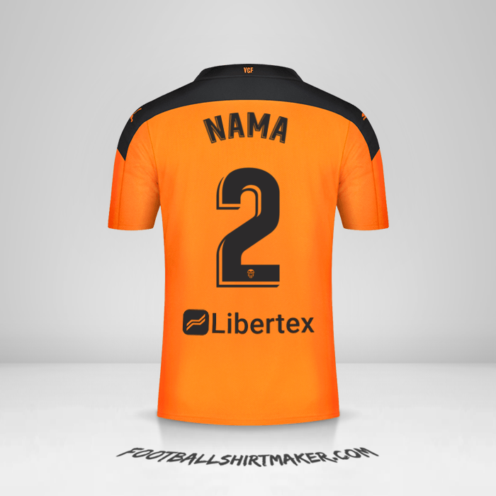 Jersey Valencia CF 2020/21 Alternatif -  nama - 2