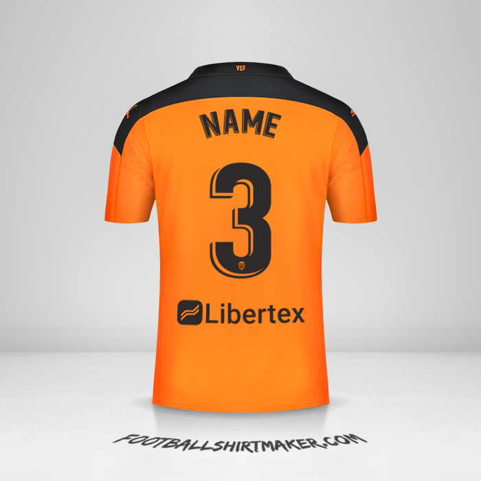 Jersey Valencia CF 2020/21 Away -  name - 3
