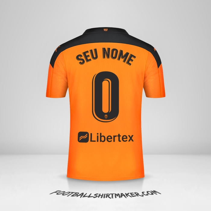 Camisa Valencia CF 2020/21 II -  seu nome - 0