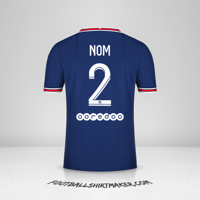 Maillot Paris Saint Germain 2021/2022 -  nom - 2