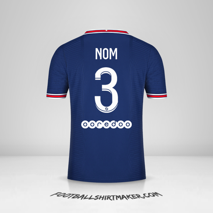 Maillot Paris Saint Germain 2021/2022 -  nom - 3