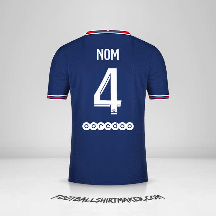 Maillot Paris Saint Germain 2021/2022 -  nom - 4