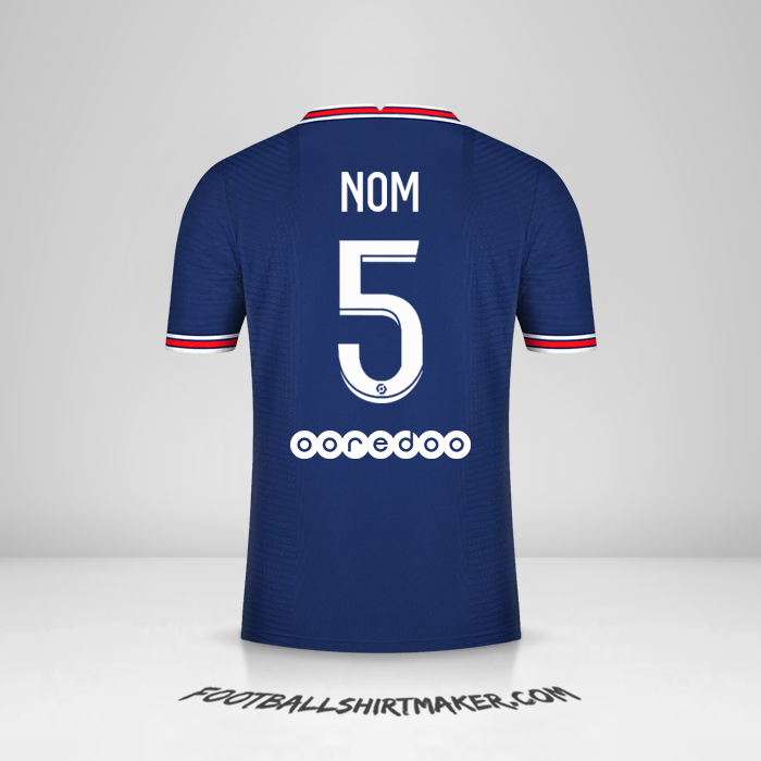 Maillot Paris Saint Germain 2021/2022 -  nom - 5