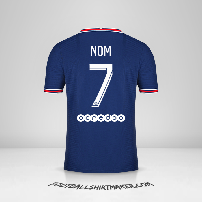 Maillot Paris Saint Germain 2021/2022 -  nom - 7