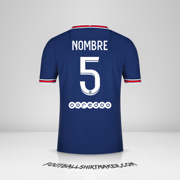 Jersey Paris Saint Germain 2021/2022 -  nombre - 5