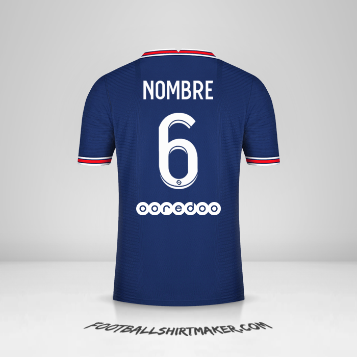 Jersey Paris Saint Germain 2021/2022 -  nombre - 6