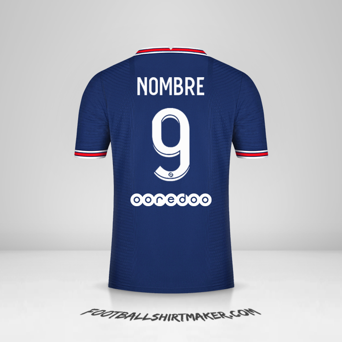 Jersey Paris Saint Germain 2021/2022 -  nombre - 9
