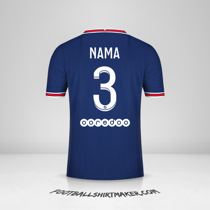 Jersey Paris Saint Germain 2021/2022 -  nama - 3