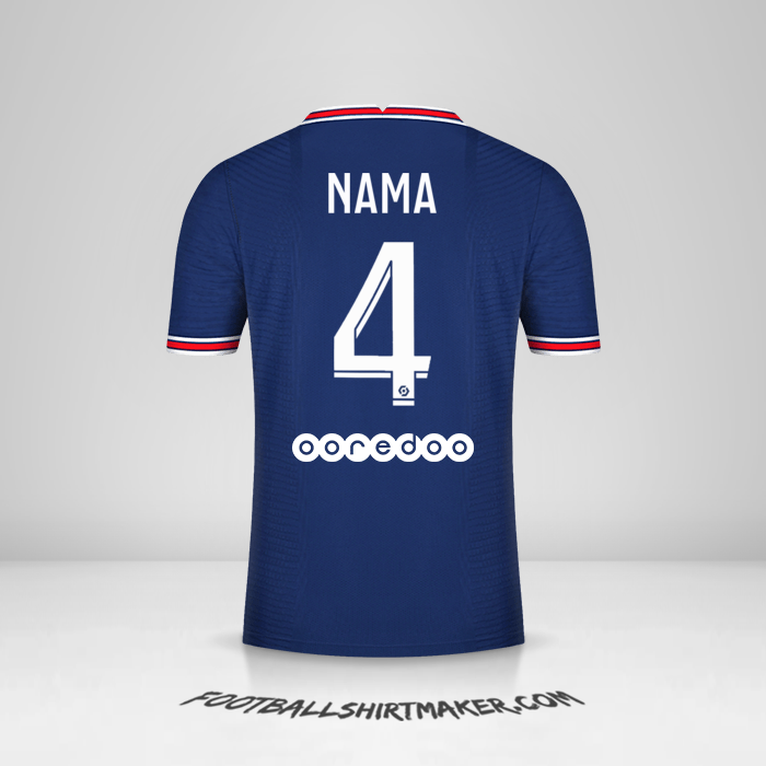 Jersey Paris Saint Germain 2021/2022 -  nama - 4