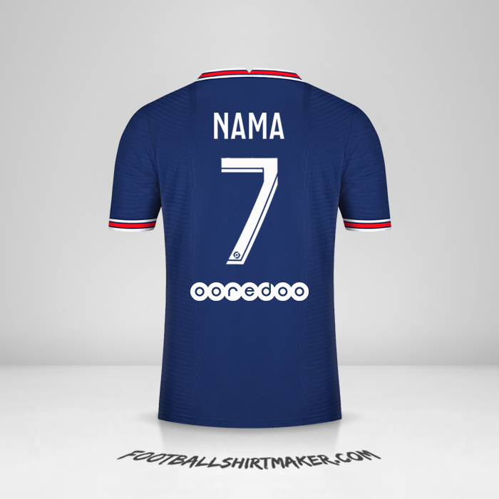 Jersey Paris Saint Germain 2021/2022 -  nama - 7